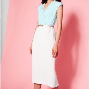 Ted Baker Wrap Front Midi Dress